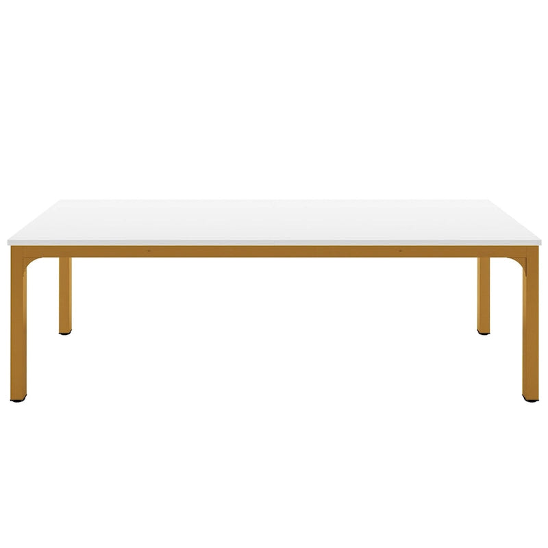 Bureau d'ordinateur extra long deux personnes, plateau en MDF robuste, cadre en métal