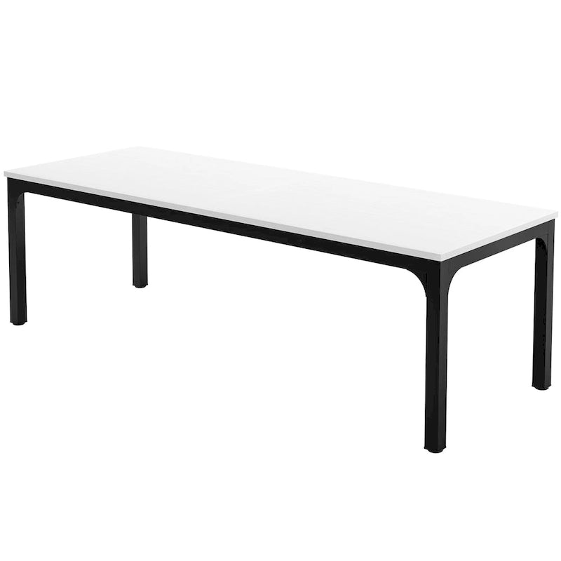 Bureau d'ordinateur extra long deux personnes, plateau en MDF robuste, cadre en métal
