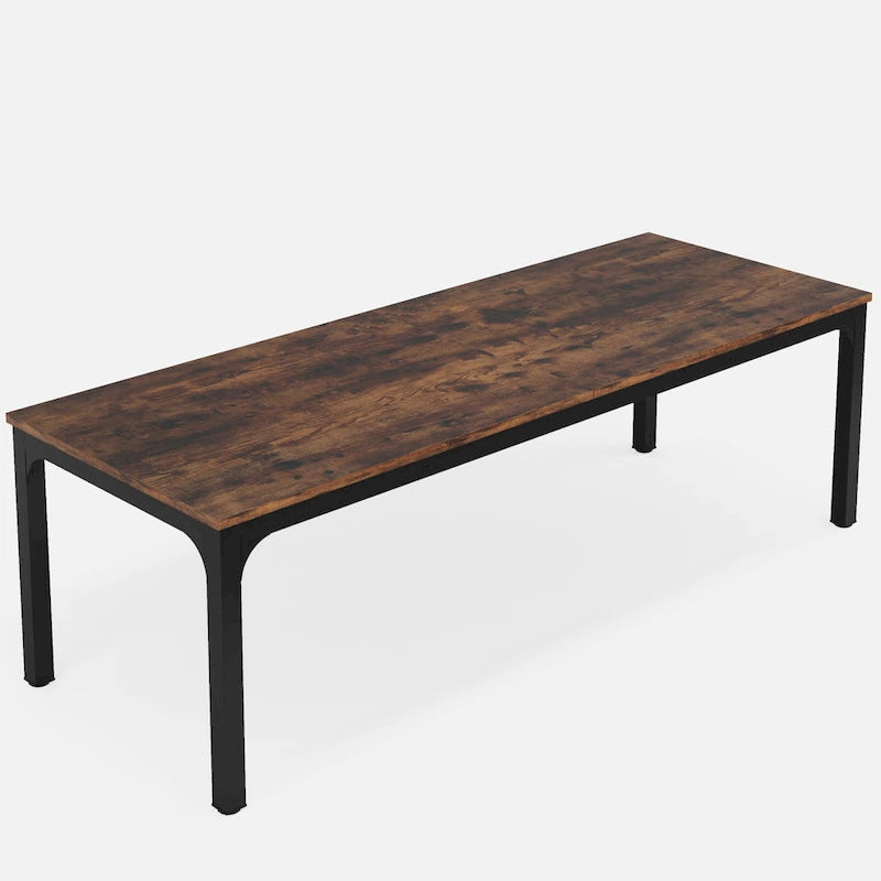 Bureau d'ordinateur extra long deux personnes, plateau en MDF robuste, cadre en métal
