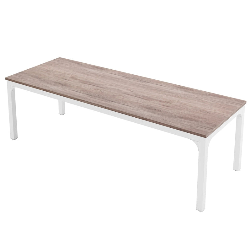 Bureau d'ordinateur extra long deux personnes, plateau en MDF robuste, cadre en métal