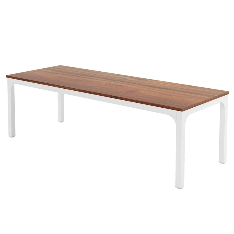 Bureau d'ordinateur extra long deux personnes, plateau en MDF robuste, cadre en métal
