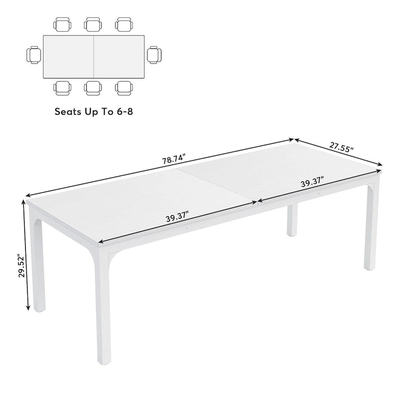 Bureau d'ordinateur extra long deux personnes, plateau en MDF robuste, cadre en métal