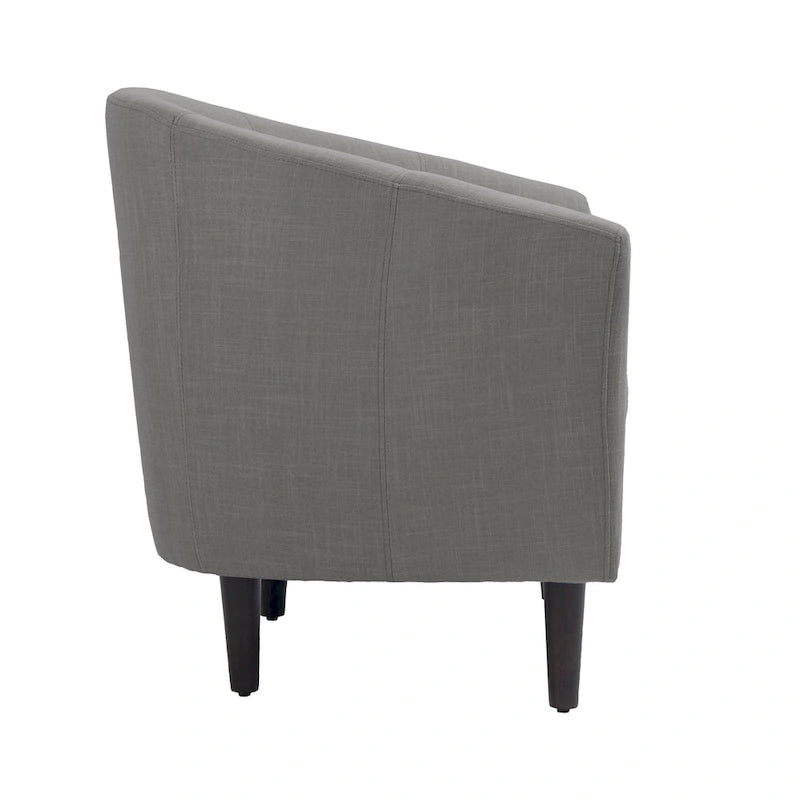 Lot de 2 fauteuils club modernes en lin style tonneau