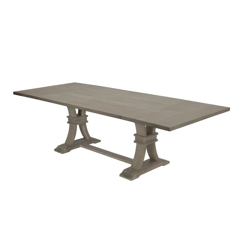 Ensemble de salle à manger 9 pièces rustique extensible gris de Best Quality Furniture