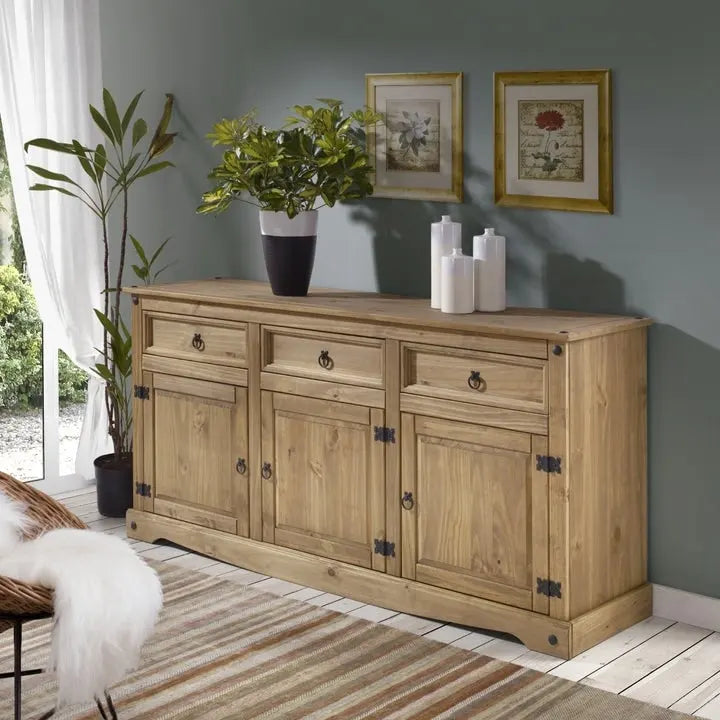 Buffet bas de style rustique 65 po - Collection Corona