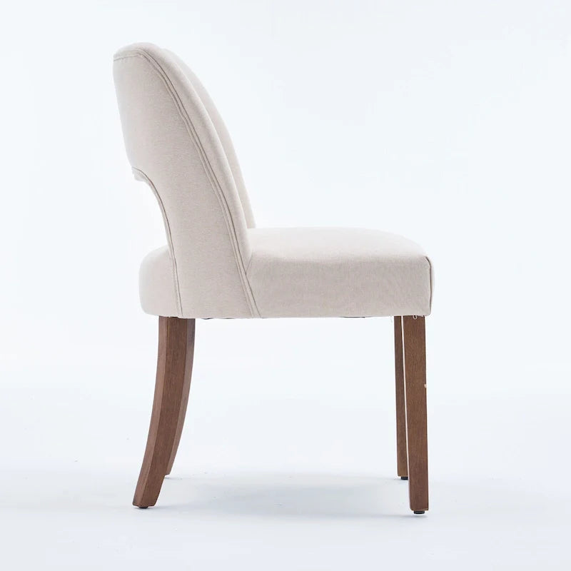 Lot de 4 chaises de salle à manger rembourrées en tissu