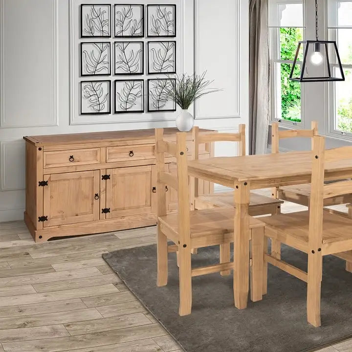 Buffet bas de style rustique 65 po - Collection Corona