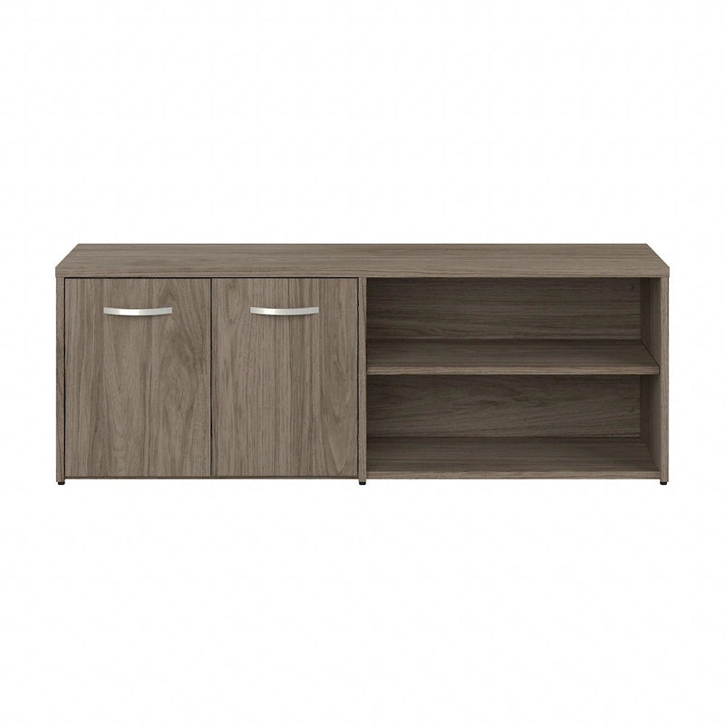Armoire de bureau basse Deux portes Étagères ouvertes Étagères réglables