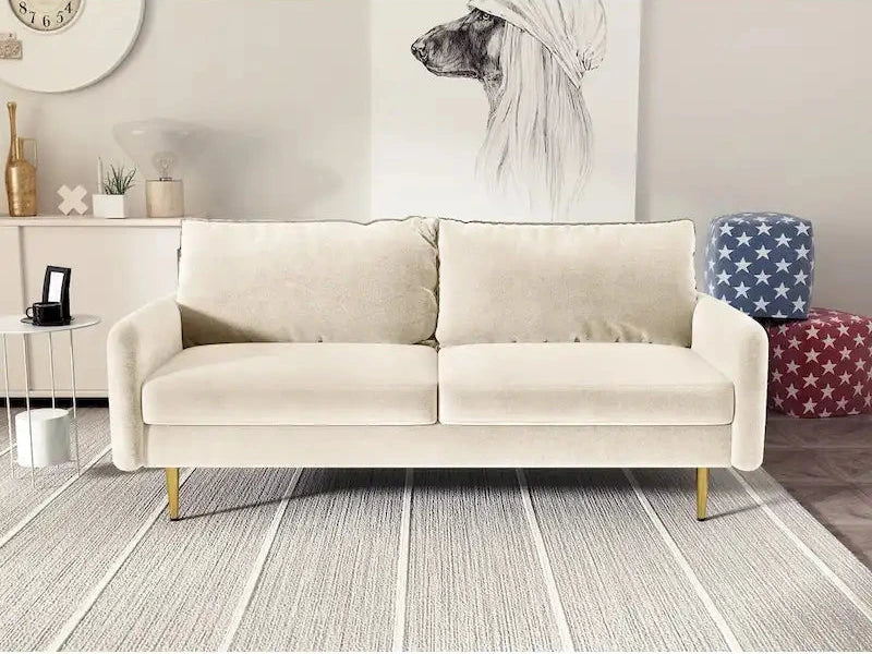 70 Velvet Square Arm Sofa