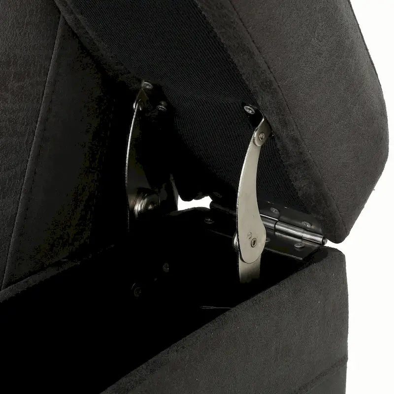 Fauteuil inclinable électrique en microfibre avec port USB, porte-gobelets et rangement dans les accoudoirs