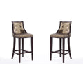 Tabouret de bar traditionnel en similicuir Cadre en hêtre massif avec repose-pieds