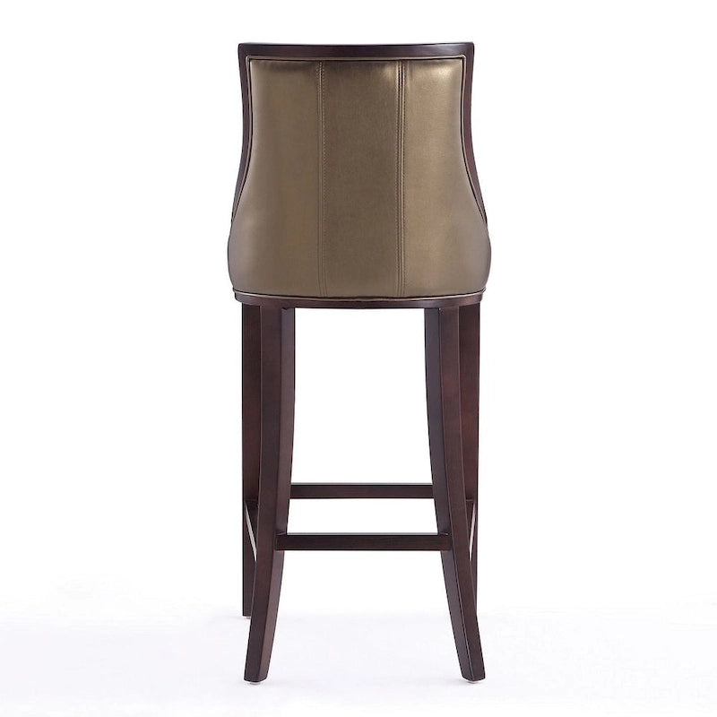 Tabouret de bar traditionnel en similicuir Cadre en hêtre massif avec repose-pieds