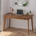 Bureau classique Deux tiroirs coulissants Pieds en bois massif Plateau en MDF