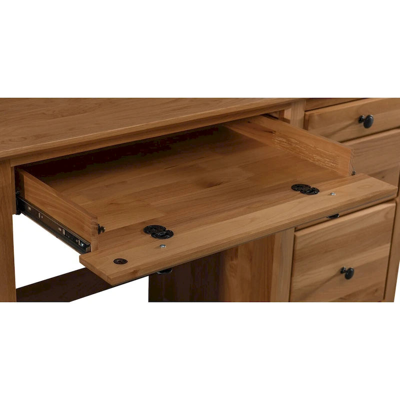 Bureau à domicile en aulne massif, quatre tiroirs, finition appliquée à la main