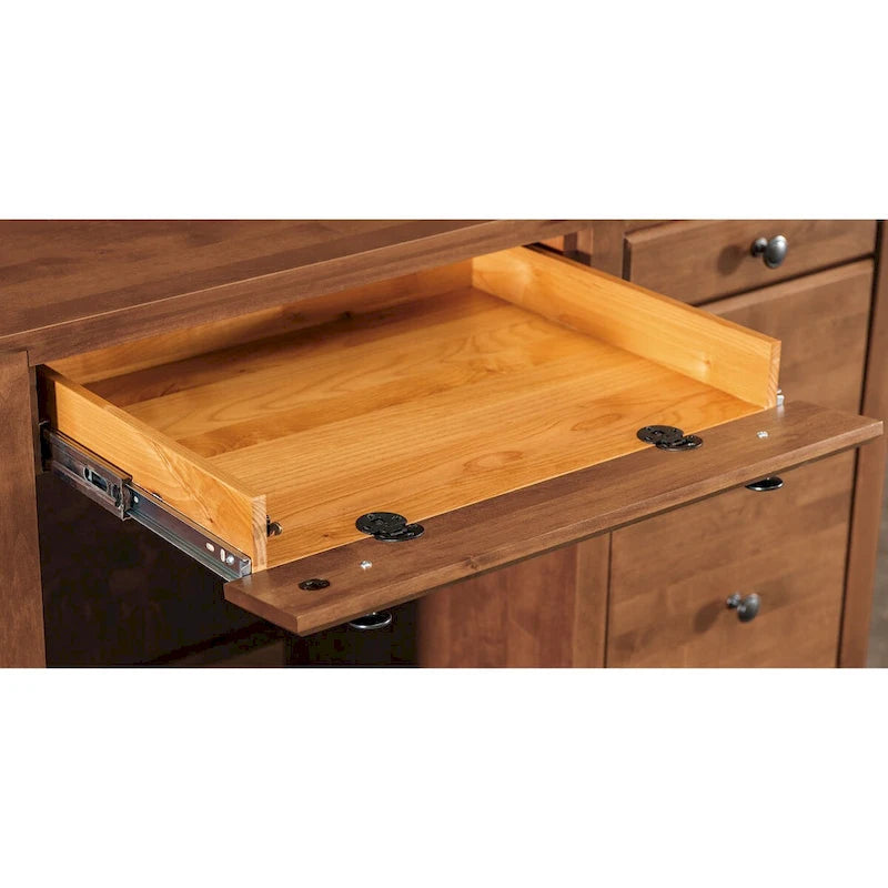 Bureau à domicile en aulne massif, quatre tiroirs, finition appliquée à la main
