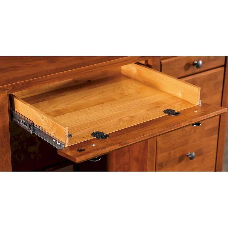 Bureau à domicile en aulne massif, quatre tiroirs, finition appliquée à la main