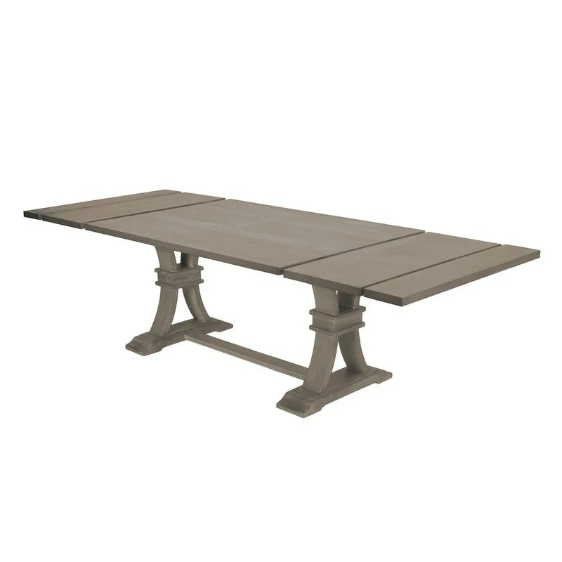 Ensemble de salle à manger 9 pièces rustique extensible gris de Best Quality Furniture