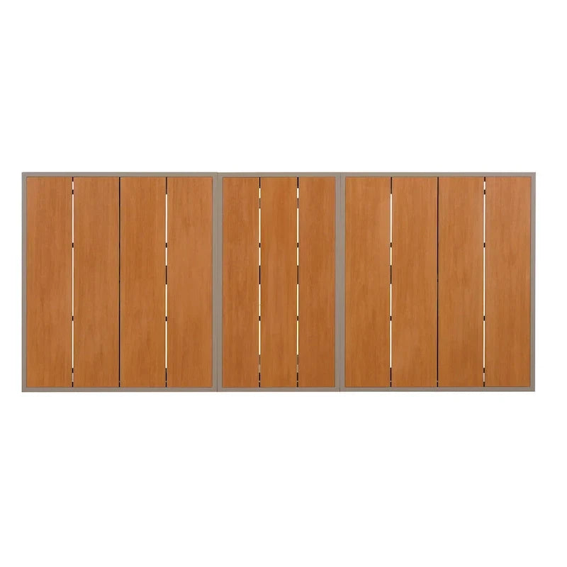Ensemble de salle à manger extérieur extensible 7 pièces avec table extensible et 6 chaises avec accoudoirs