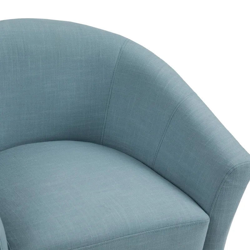 Lot de 2 fauteuils club modernes en lin style tonneau