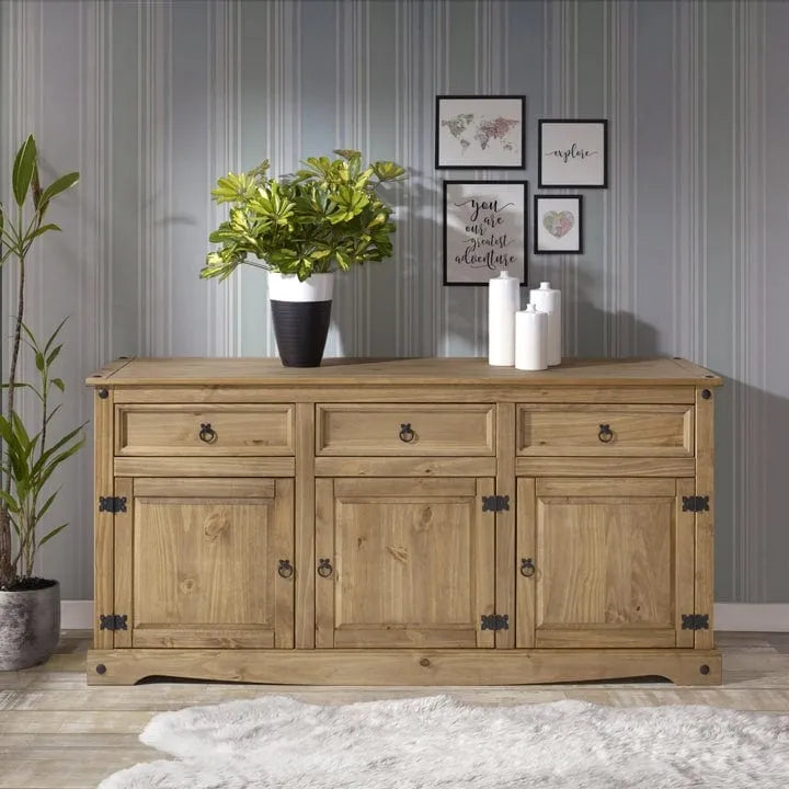 Buffet bas de style rustique 65 po - Collection Corona