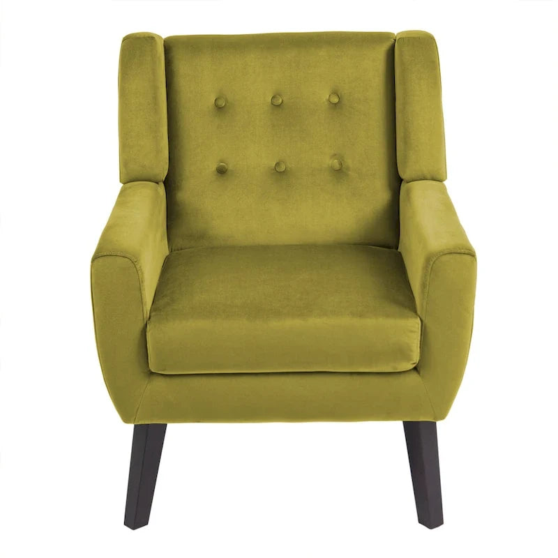 Lot de 2 fauteuils d'appoint en velours pour salon