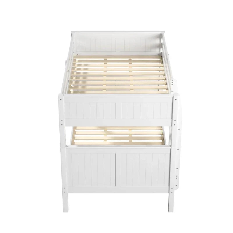 Lit superposé Camaflexi deux places sur deux places avec lit gigogne une place - Tête de lit à panneaux