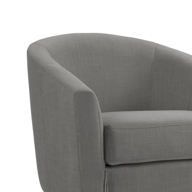 Lot de 2 fauteuils club modernes en lin style tonneau
